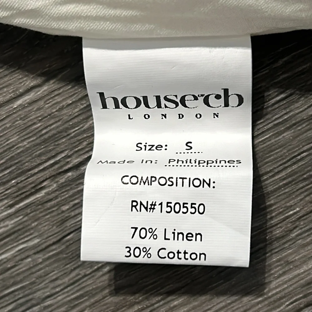 House of CB London Emmy Folded Waist Mini Skirt in Off White Size Small Ruched